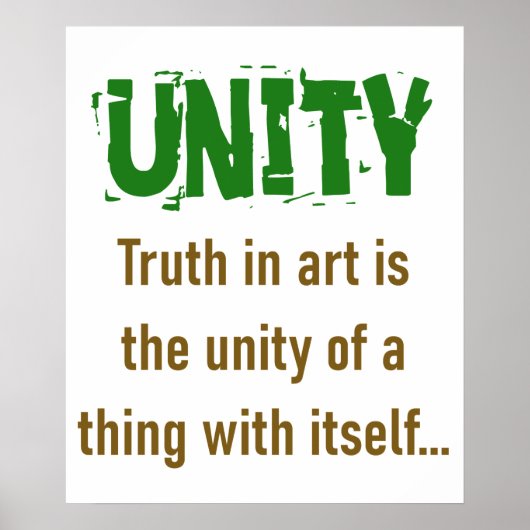 De waarheid in de kunst is de eenheid - het eenhei poster (Voorkant)