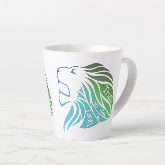 De waarheid is als een leeuw latte mok (Rechterhoek)