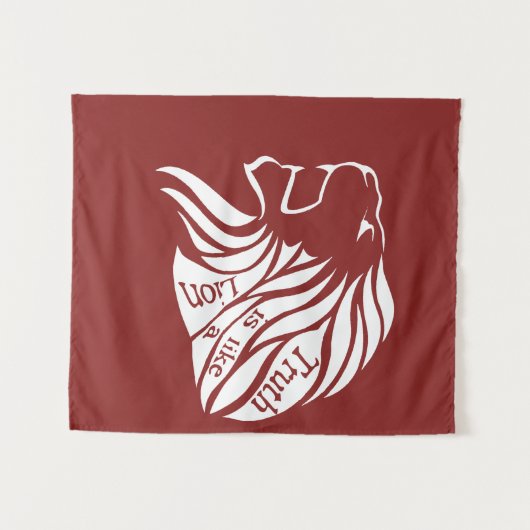 De waarheid is als een leeuw wandkleed (Voorkant (horizontaal))