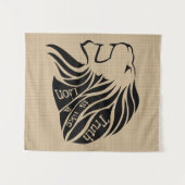 De waarheid is als een leeuwengaan. wandkleed (Voorkant (horizontaal))