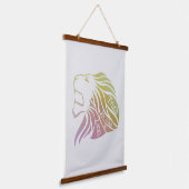 De waarheid is als een leeuwentafel hangend wandkleed (Gebogen)