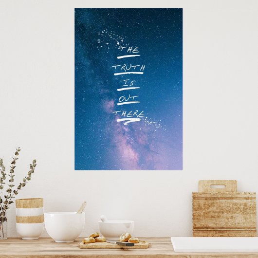 De waarheid is daar. poster (Keuken)