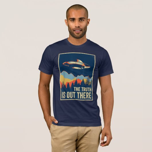 De waarheid is daar TShirt Area 51 Alien UFO (Voorkant volledig)