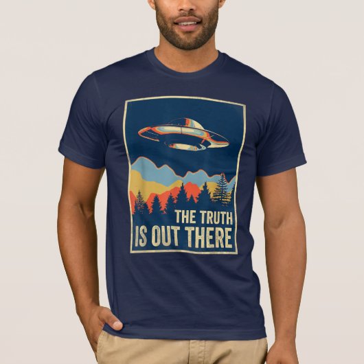De waarheid is daar TShirt Area 51 Alien UFO (Voorkant)