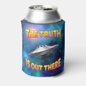 De waarheid is daar - vliegende saucer UFO-melkweg Blikjeskoeler (Blikje Achterkant)