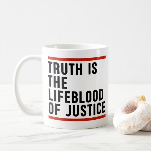 De waarheid is de levensader van de gerechtigheid koffiemok (Met donut)