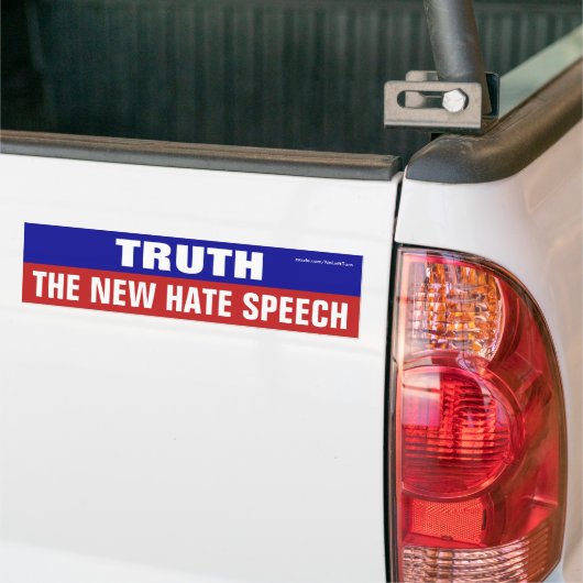 De waarheid is de nieuwe toespraak van de Hate Bumpersticker (Op Truck)
