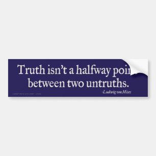 De waarheid is geen Halfwegpunt Bumpersticker