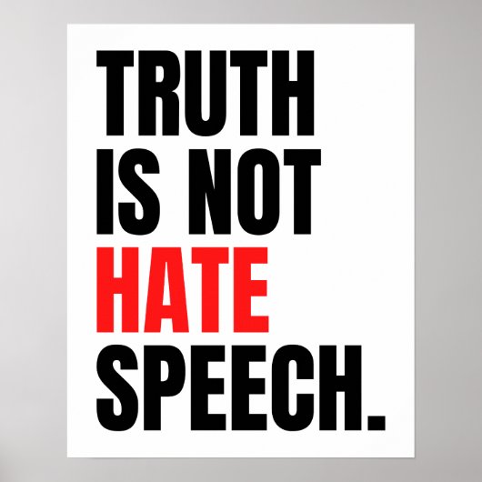 De waarheid is geen hate speech poster (Voorkant)