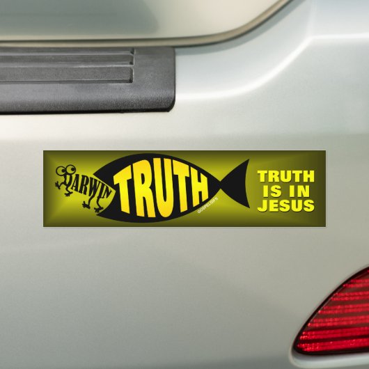 De waarheid is in Jezus Bumpersticker (Op auto)