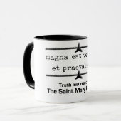 De waarheid is machtig en zal de koffie-Mok overwi Mok (Voorkant links)