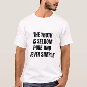 “De Waarheid Is Zelden Zuiver” Oscar Wilde citaat T-shirt