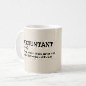De waarheid over accountants - grappige taakdefini koffiemok (Voorkant links)