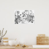 De waarheid over de Bijbel (Cartoon) Poster (Keuken)