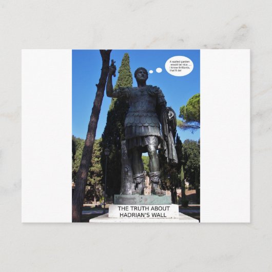 De waarheid over de muur van Hadrian. Briefkaart (Voorkant)