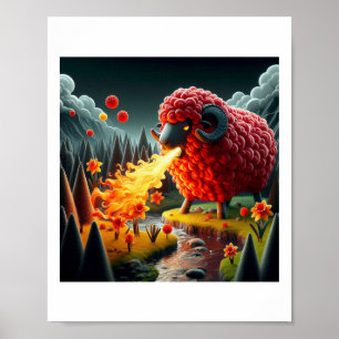 De waarheid over de Welshe Draak Sticker Poster
