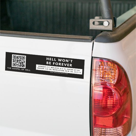 De waarheid over Hellfire Bumpersticker (Op Truck)