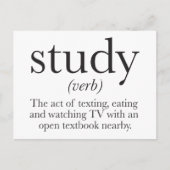 De waarheid over het bestuderen briefkaart (Voorkant)