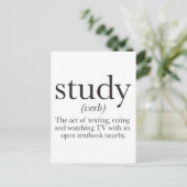 De waarheid over het bestuderen briefkaart (Staand voorkant)