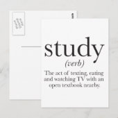 De waarheid over het bestuderen briefkaart (Voorkant / Achterkant)