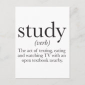 De waarheid over het bestuderen briefkaart (Voorkant)