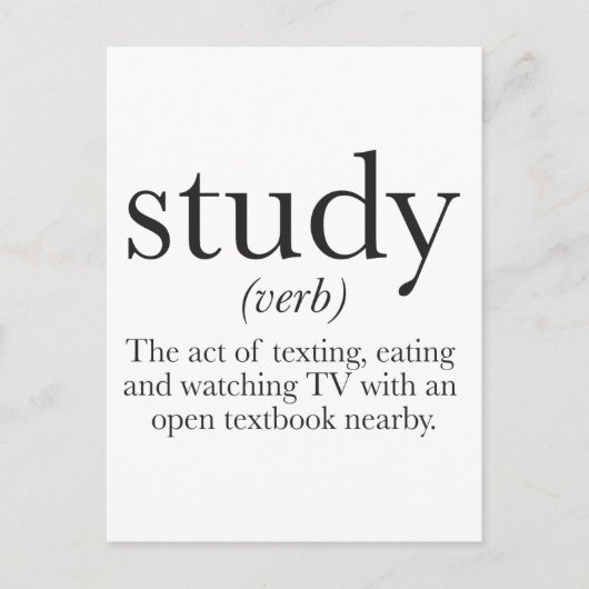 De waarheid over het bestuderen briefkaart (Voorkant)