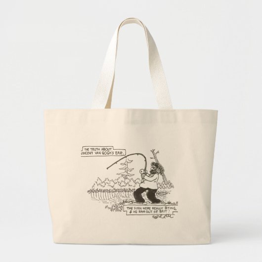De waarheid over Van Gogh's oor... hij had geen aa Grote Tote Bag (Voorkant)