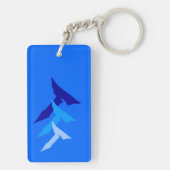 de waarheid overstijgt de blauwe sleutelhanger (achterkant)