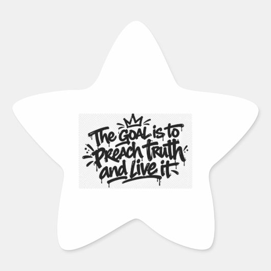 De Waarheid Prediken Ster Sticker (Voorkant)