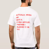 DE WAARHEID T-SHIRT (Achterkant)