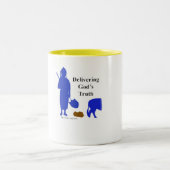 De waarheid van God (koffie-mok) Tweekleurige Koffiemok (Center)