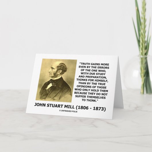 De Waarheid van John Stuart Mill bereikt meer Kaart (Voorkant)