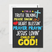 De waarheid werpt het kind van God dat zich moet b Briefkaart (Voorkant / Achterkant)