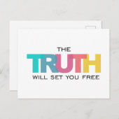 De waarheid zal je bevrijden briefkaart (Voorkant / Achterkant)