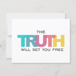 De waarheid zal je bevrijden briefkaart