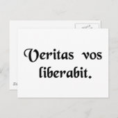 De waarheid zal je bevrijden. briefkaart (Voorkant / Achterkant)