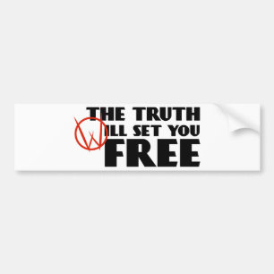 De waarheid zal je bevrijden bumpersticker