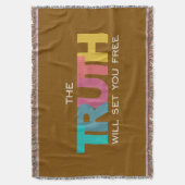 De waarheid zal je bevrijden deken (Voorkant Verticaal)