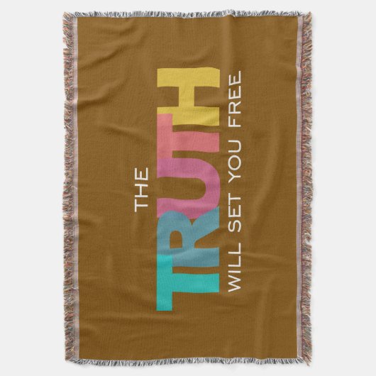 De waarheid zal je bevrijden deken (Voorkant Verticaal)