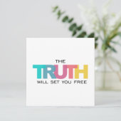 De waarheid zal je bevrijden kaart (Staand voorkant)