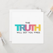 De waarheid zal je bevrijden kaart (Voorkant / Achterkant in situ)