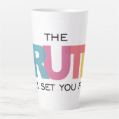 De waarheid zal je bevrijden latte mok (Voorkant)