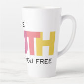 De waarheid zal je bevrijden latte mok (Rechts)