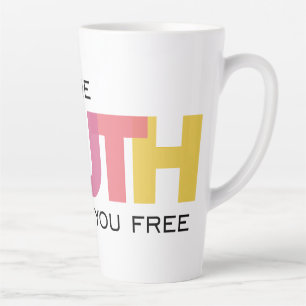 De waarheid zal je bevrijden latte mok