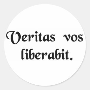 De waarheid zal je bevrijden. ronde sticker