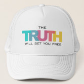 De waarheid zal je bevrijden trucker pet (Voorkant)
