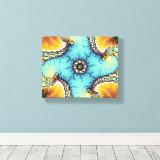 De waarnemer - Fractal Canvas Afdruk (Insitu (Houten vloer))