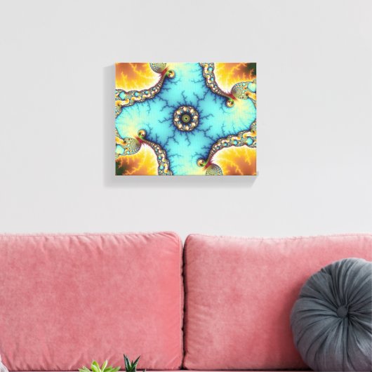 De waarnemer - Fractal Canvas Afdruk (Insitu (Woonkamer))