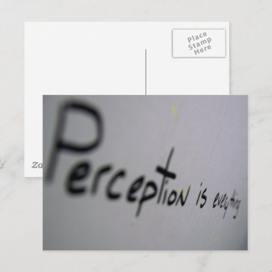 de waarneming is alles briefkaart (Voorkant / Achterkant)