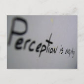 de waarneming is alles briefkaart (Voorkant)